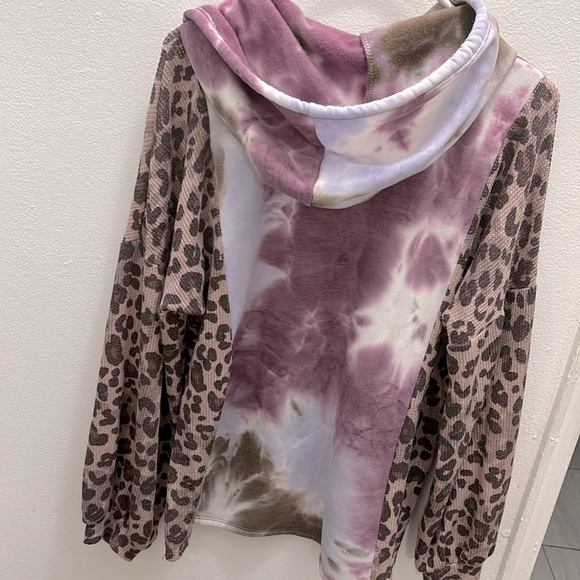 Leopard and Tie-Dye Hoodie - Picture 2 of 5